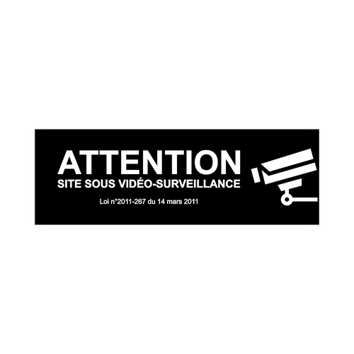 Adhesive Video Surveillance Plate Steel 150x50mm