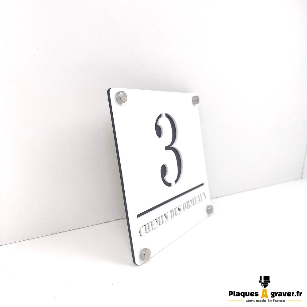 New ! Plaque Premium S1 Blanche Fond Noir - PlaquesAgraver.fr