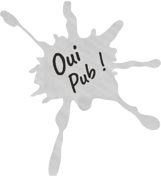 Plaque 3d Splash Oui Pub ou Non Pub Disponible en 7 couleurs - PlaquesAgraver.fr
