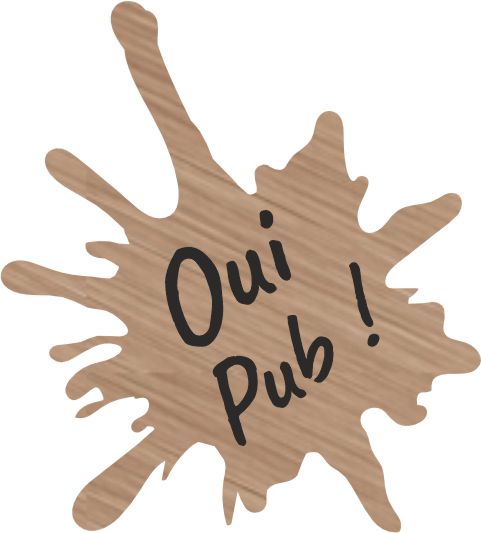 Plaque 3d Splash Oui Pub ou Non Pub Disponible en 7 couleurs - PlaquesAgraver.fr
