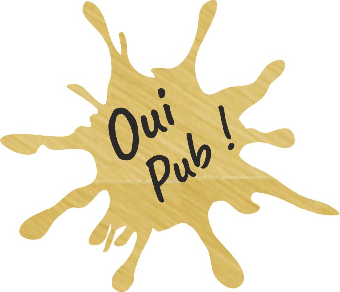 Plaque 3d Splash Oui Pub ou Non Pub Disponible en 7 couleurs - PlaquesAgraver.fr