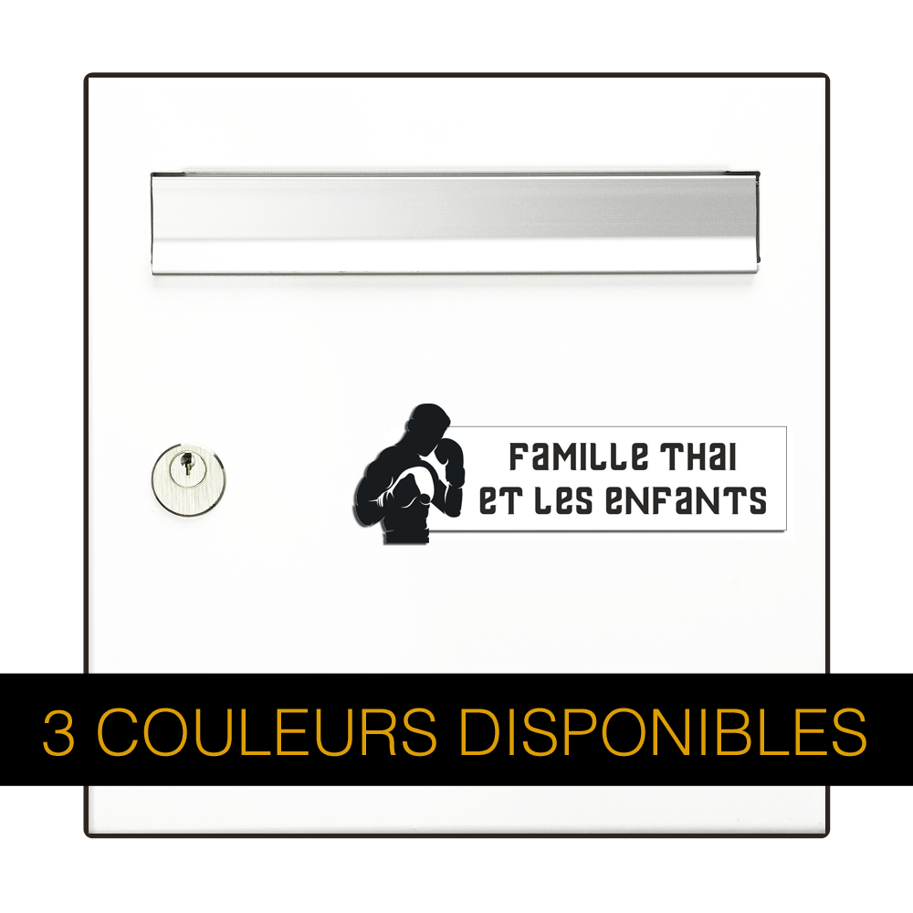 Gravure Plaque Boite aux lettres Originale Boxeur 3D