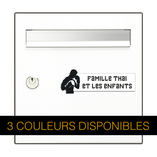 Gravure Plaque Boite aux lettres Originale Boxeur 3D