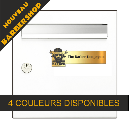 Plaque Boite aux Lettres BARBER 1 3D PVC 4 couleurs disponibles