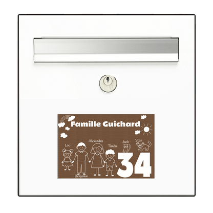 Customizable FAMILY House plaque 16 colors 10x15cm