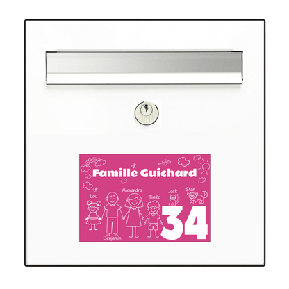 Customizable FAMILY House plaque 16 colors 10x15cm