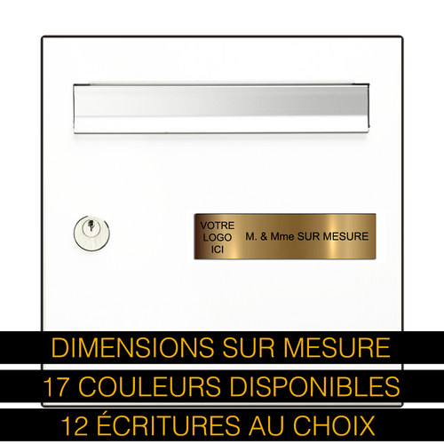 Plaque Gravée Sur Mesure – Adhésive avec Logo – Format Personnalisé