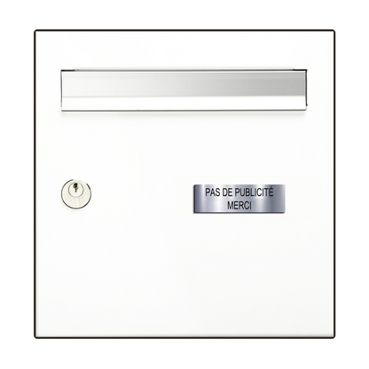 NO ADVERTISING Sign for Letterbox 60x25mm Steel Effect