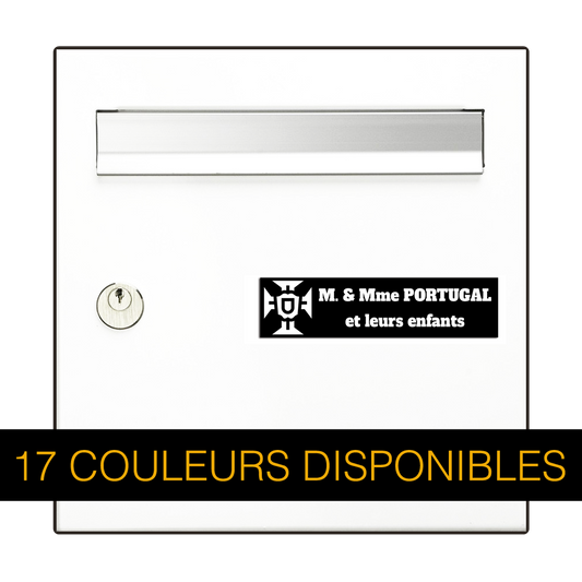 Plaque Boîte aux Lettres Portugal 10x2,5 cm – Gravée et Personnalisée