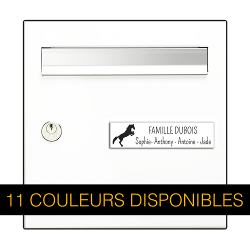 Plaque Boîte aux Lettres Cheval 10x2,5 cm – Gravée et Personnalisée