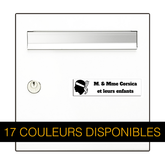 Plaque Boîte aux Lettres Tête de Maure 10x2,5 cm – Gravée et Personnalisée