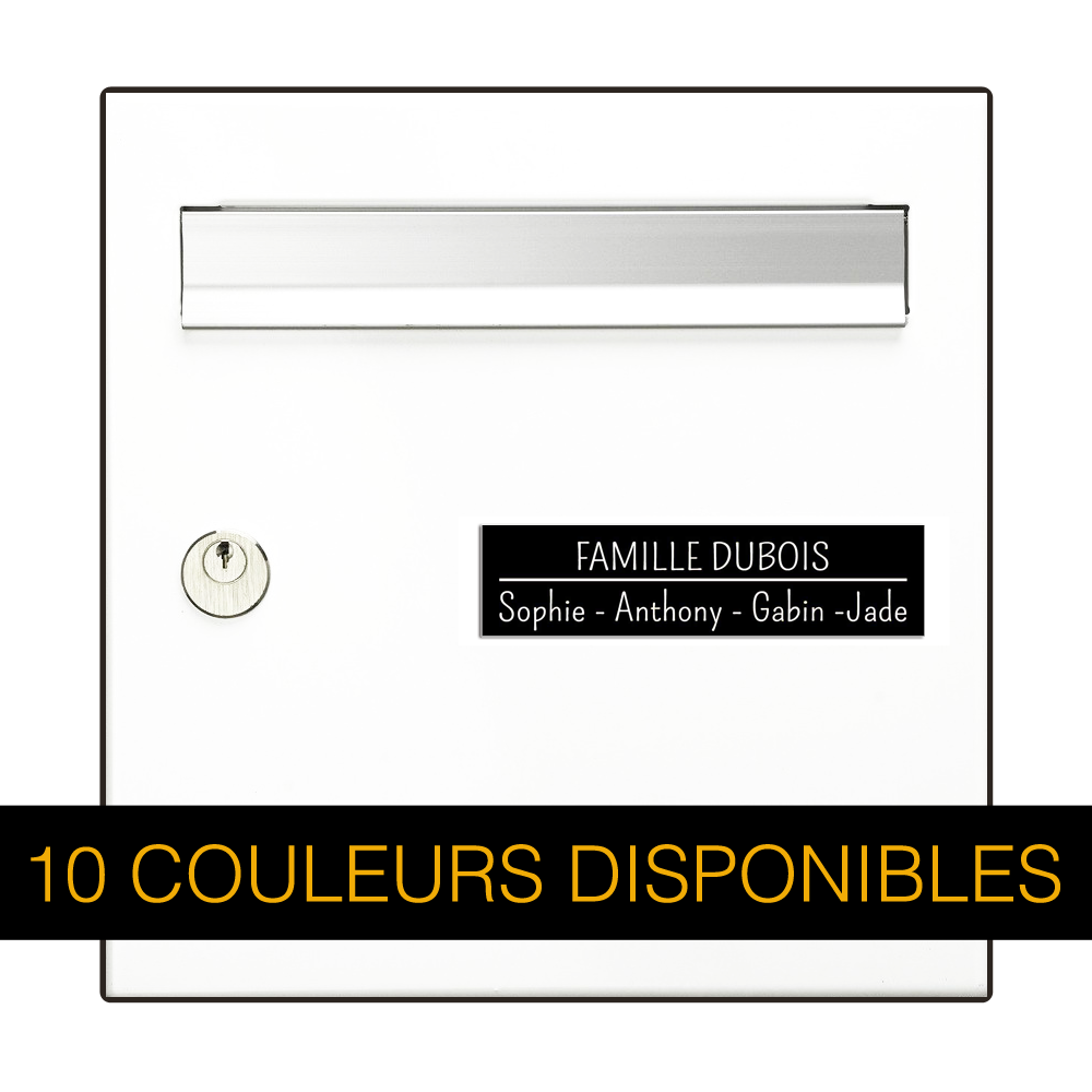 Plaque de Boite Aux Lettres Originale - Modèle Famille HD