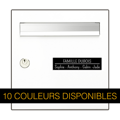 Plaque de Boite Aux Lettres Originale - Modèle Famille HD