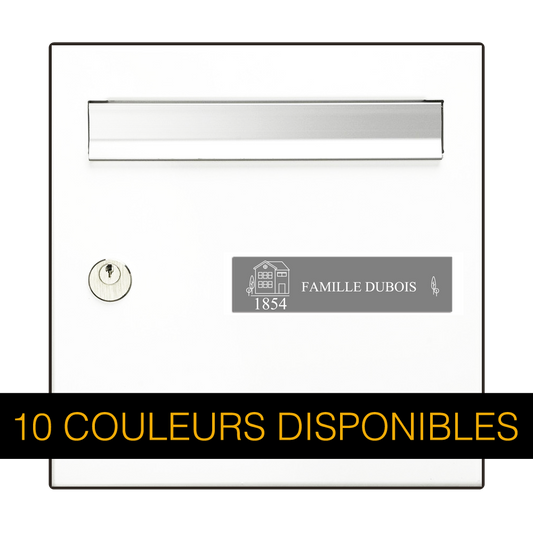 Plaque Grande Maison – Boîte aux Lettres 100x25 mm – Numéro Gravé