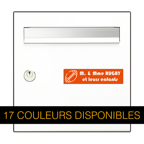 Rugby Ball Mailbox Plaque