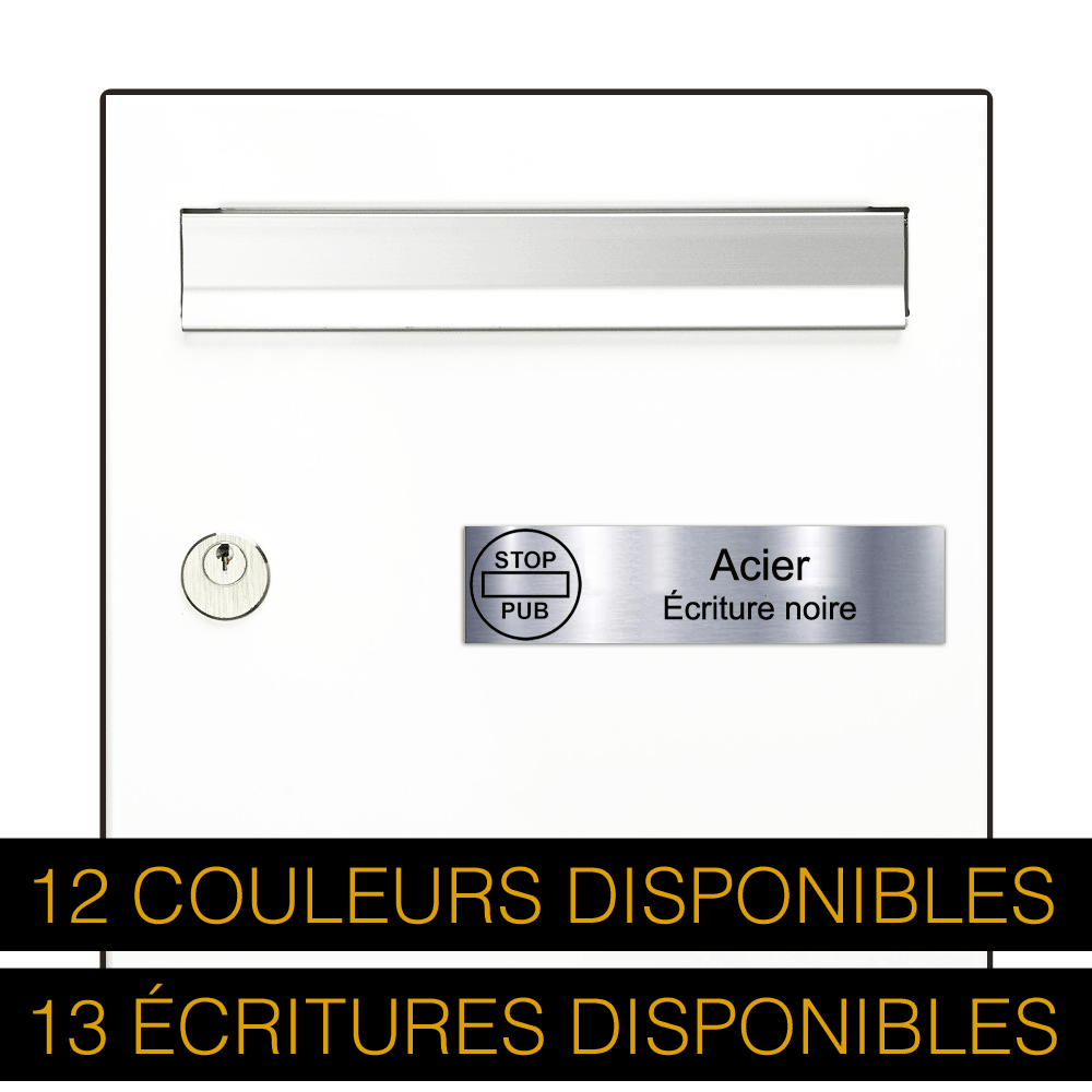 Plaque Boite aux Lettres STOP PUB