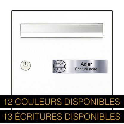 Plaque Boite aux Lettres STOP PUB