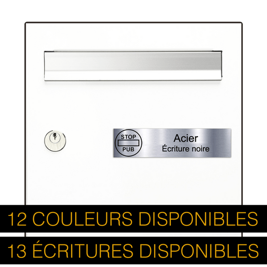 Plaque Boite aux Lettres STOP PUB