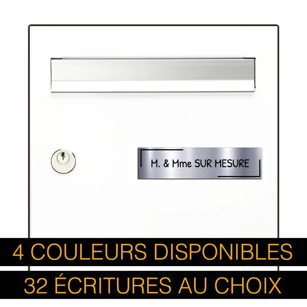 Plaque boite aux lettres - Délai 24h - Fabrication Française