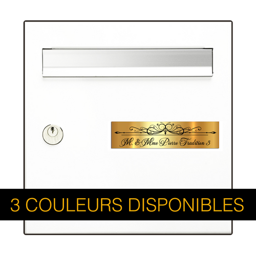 Traditional Mailbox Plaque 03 Black Engraving 