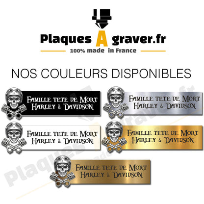Gravure Plaque Boite aux Lettres Originale Tête de Mort 3D