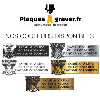 Gravure Plaque Boite aux Lettres Originale Viking 3D
