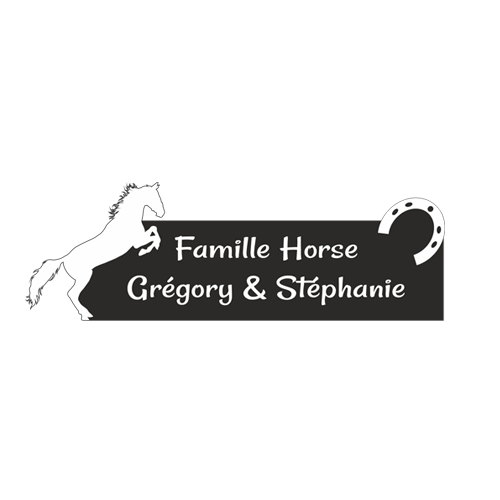 Engraving Plate Original Mailbox Horse 3D