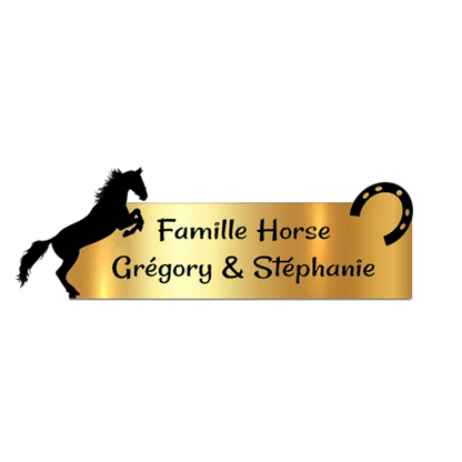 Engraving Plate Original Mailbox Horse 3D