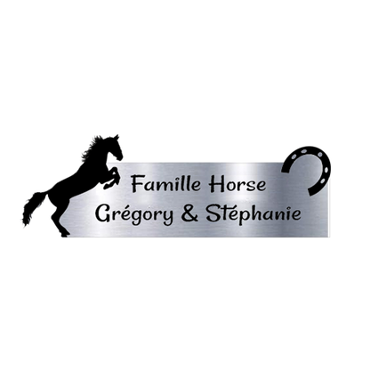 Engraving Plate Original Mailbox Horse 3D