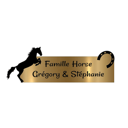 Engraving Plate Original Mailbox Horse 3D