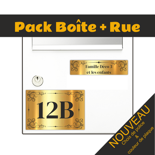 Letter Box and Decorative Street Number Plate 3 