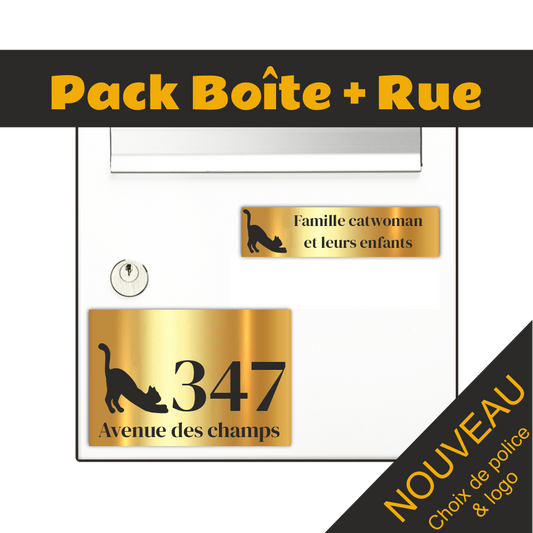 Plaque Boite aux Lettres et Numéro de Rue - 20 Logos au choix