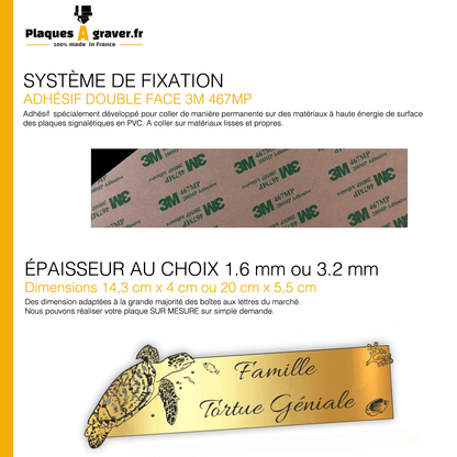 Plaque de Boite aux Lettres Tortue 3D