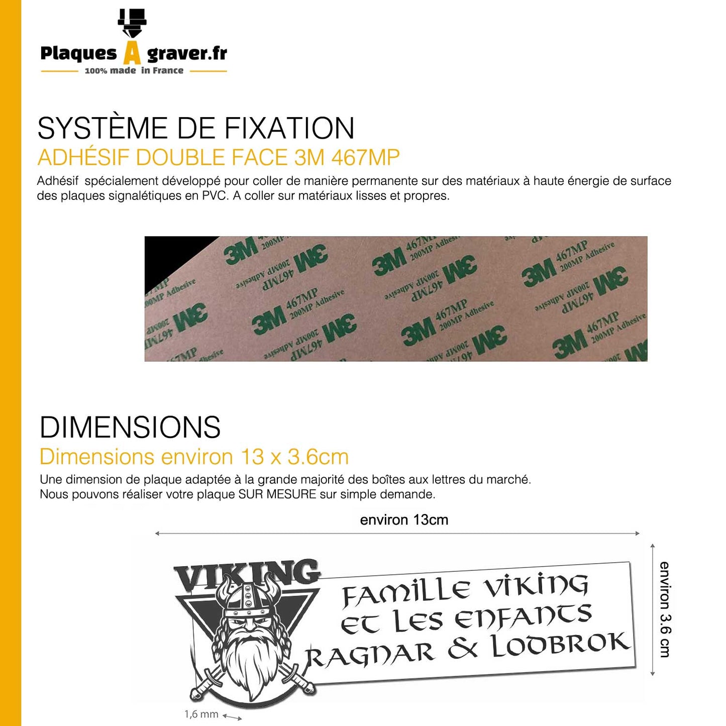 Original Viking 3D Mailbox Plate Engraving