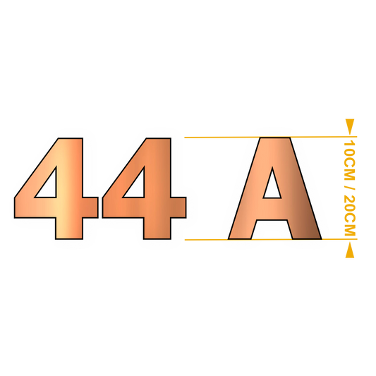 Chiffres et Lettres Franklin Cuivre – Adhésifs Découpés