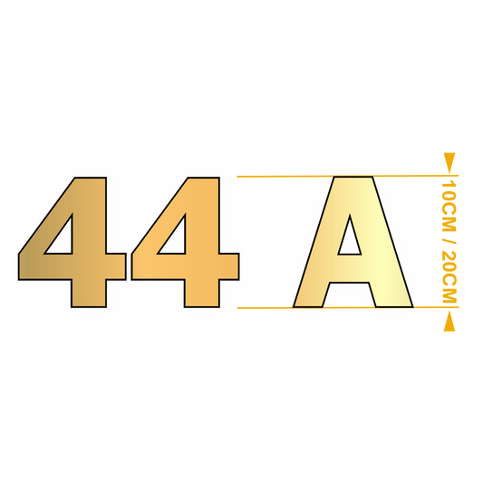 Chiffres et Lettres Franklin Or – Adhésifs Découpés