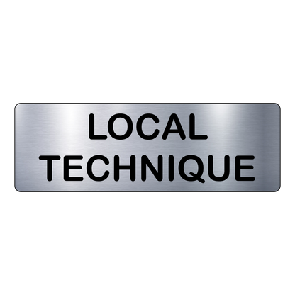Plaque Local Technique – Signalétique Adhésive Gravée Professionnelle
