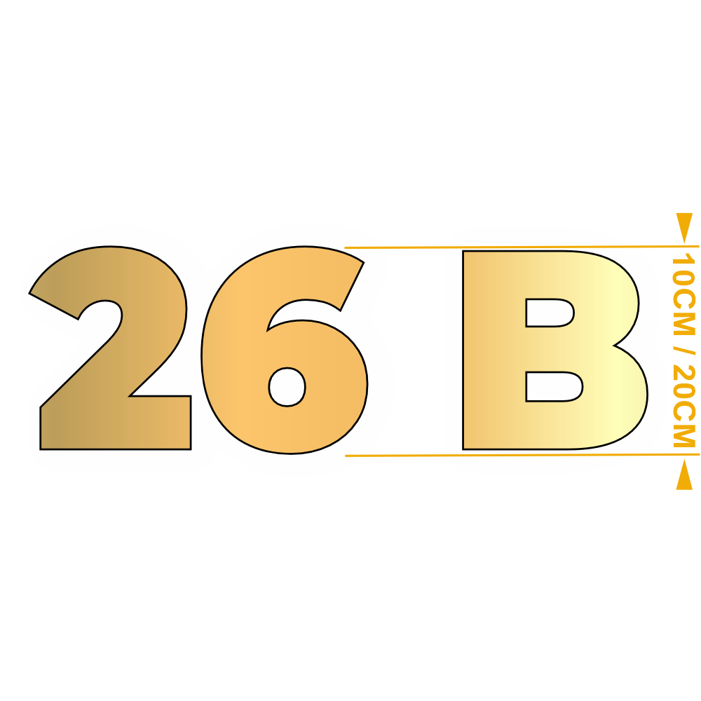 Chiffres et Lettres Montserrat Or – Adhésifs Découpés