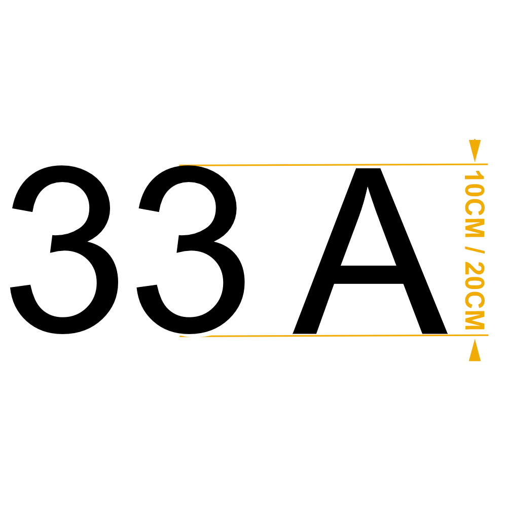 Chiffre & Lettre ARIAL 3,2mm adhésif Noir 10cm ou 20cm