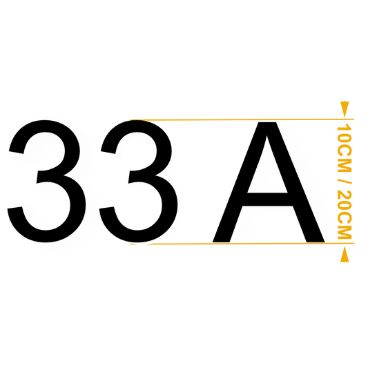 Chiffre & Lettre ARIAL 3,2mm adhésif Noir 10cm ou 20cm