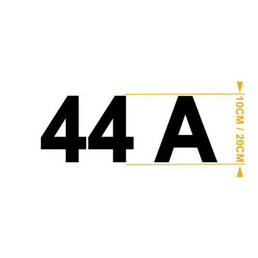 Chiffres et Lettres Arial Noire – Adhésifs Découpés