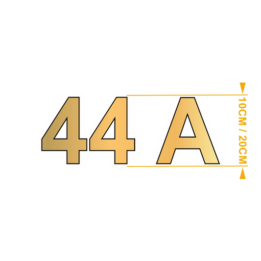 Chiffres et Lettres Arial Or – Adhésifs Découpés