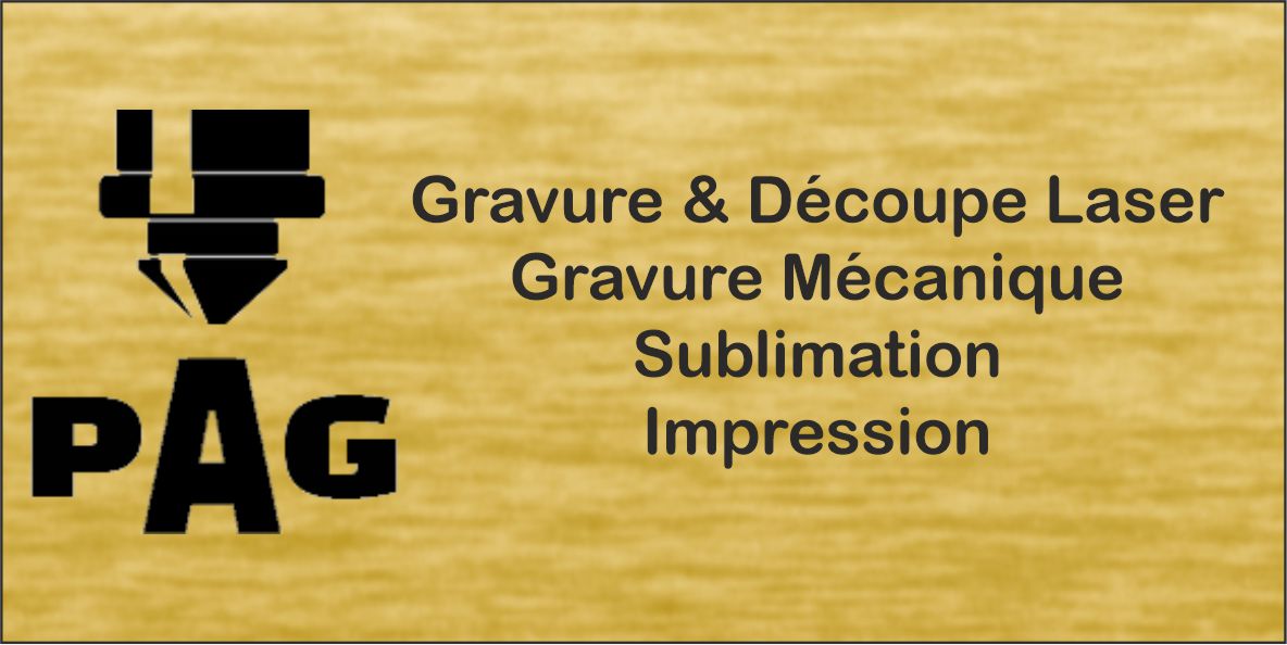 Plaque Gravée Sur Mesure Avec Logo & Texte Noir - 10cm x 5cm