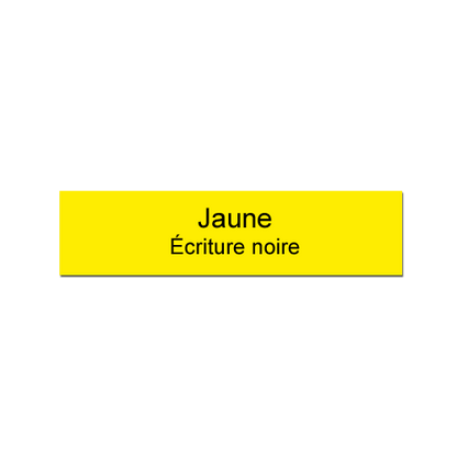 Plaque de Porte Appartement Sonnette Interphone Jaune Gravure Noire