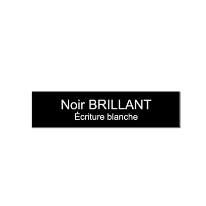 Plaque de Porte Appartement Sonnette Interphone Noir Brillant et Blanc