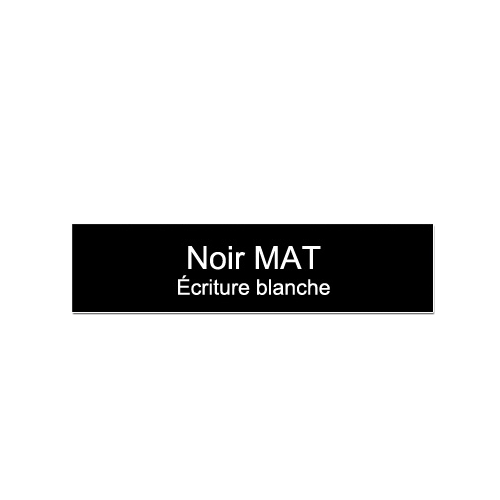 Plaque de Porte Appartement Sonnette Interphone Noir Mat et Blanc