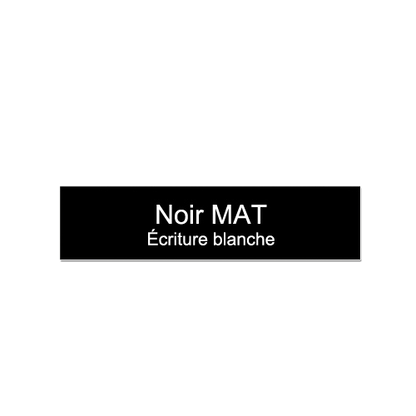 Plaque de Porte Appartement Sonnette Interphone Noir Mat et Blanc