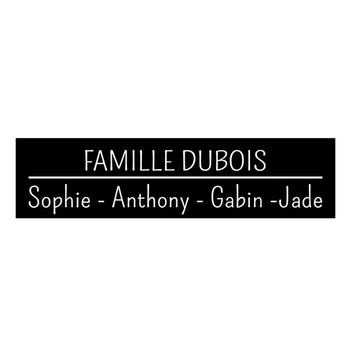 Plaque de Boite Aux Lettres Originale - Modèle Famille HD