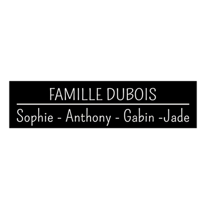 Plaque de Boite Aux Lettres Originale - Modèle Famille HD