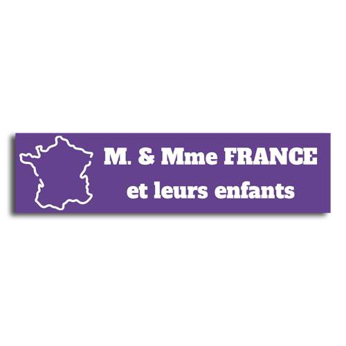 Plaque Boite aux Lettres Carte de France